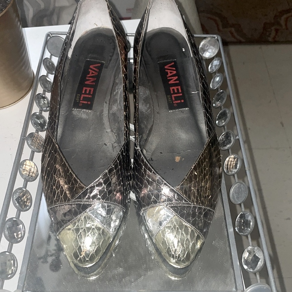 Vintage 80s Van Eli pointed short heeled dress shoe size 10M